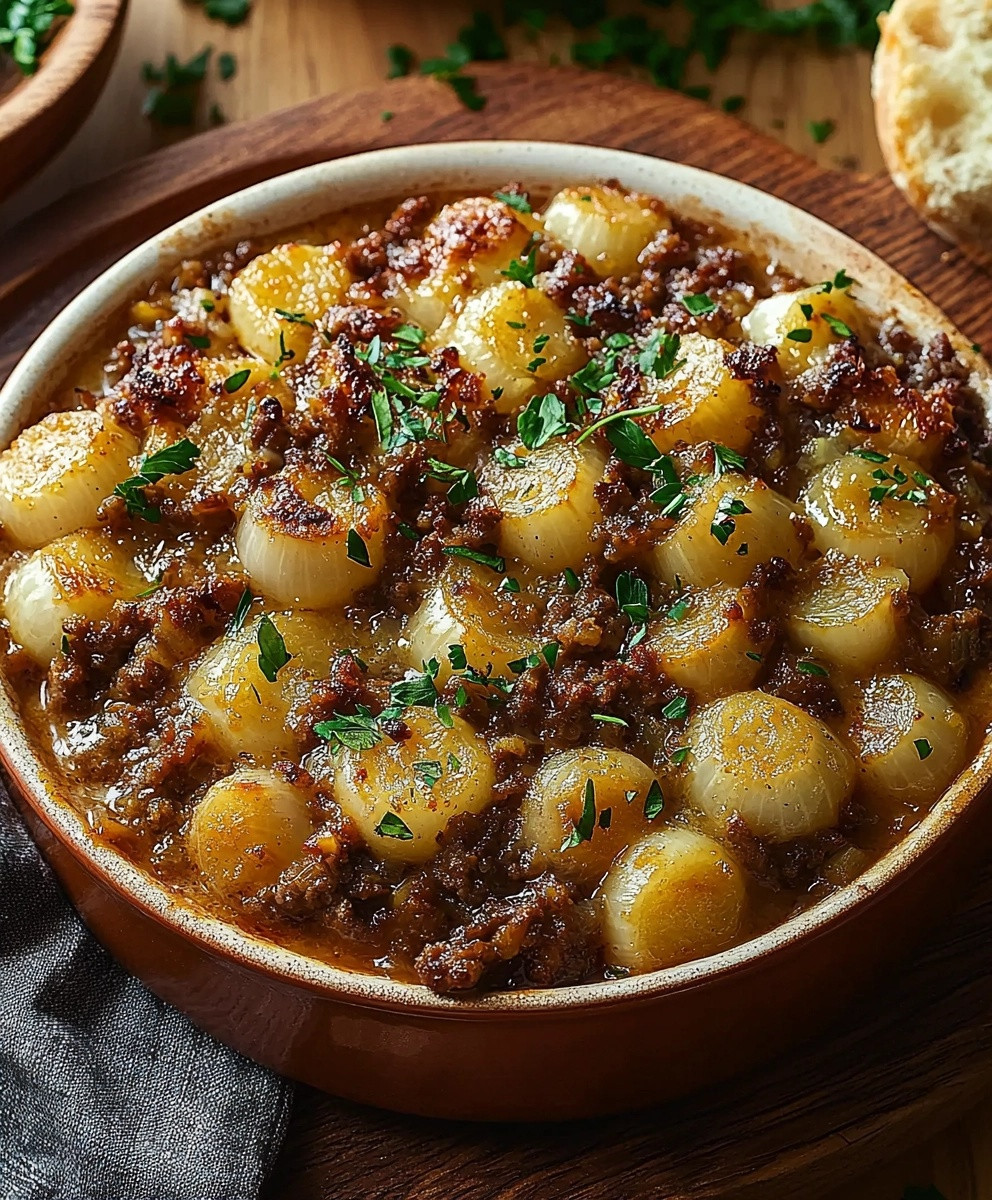 French Onion Mince Dish