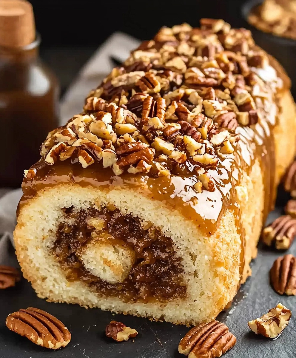 Pecan Pie Cake Roll