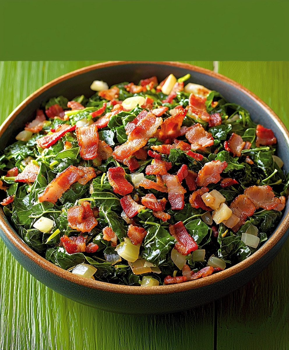 Quick Collard Greens Bacon Dish