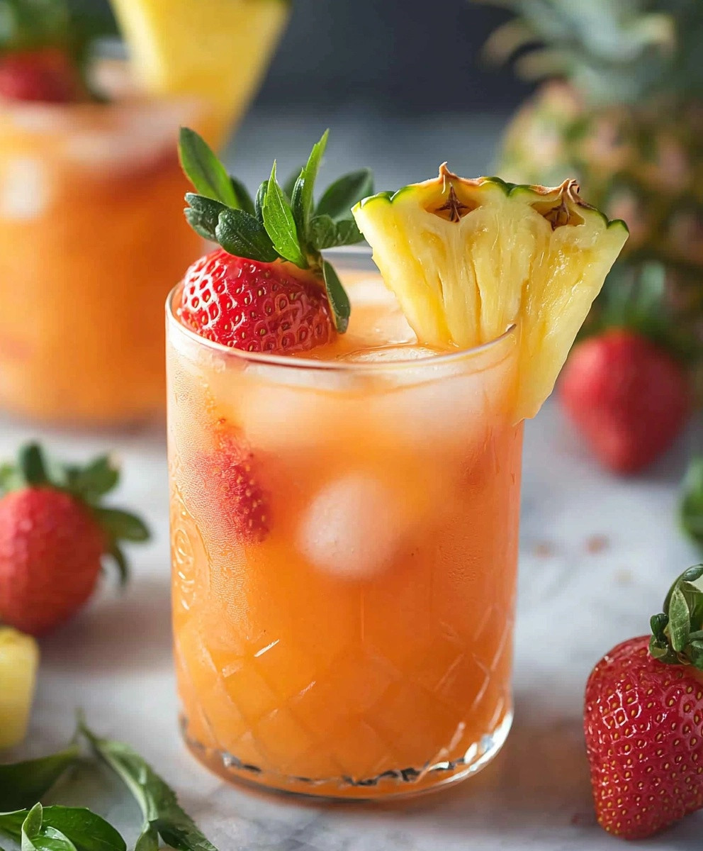 Pineapple Strawberry Agua Fresca