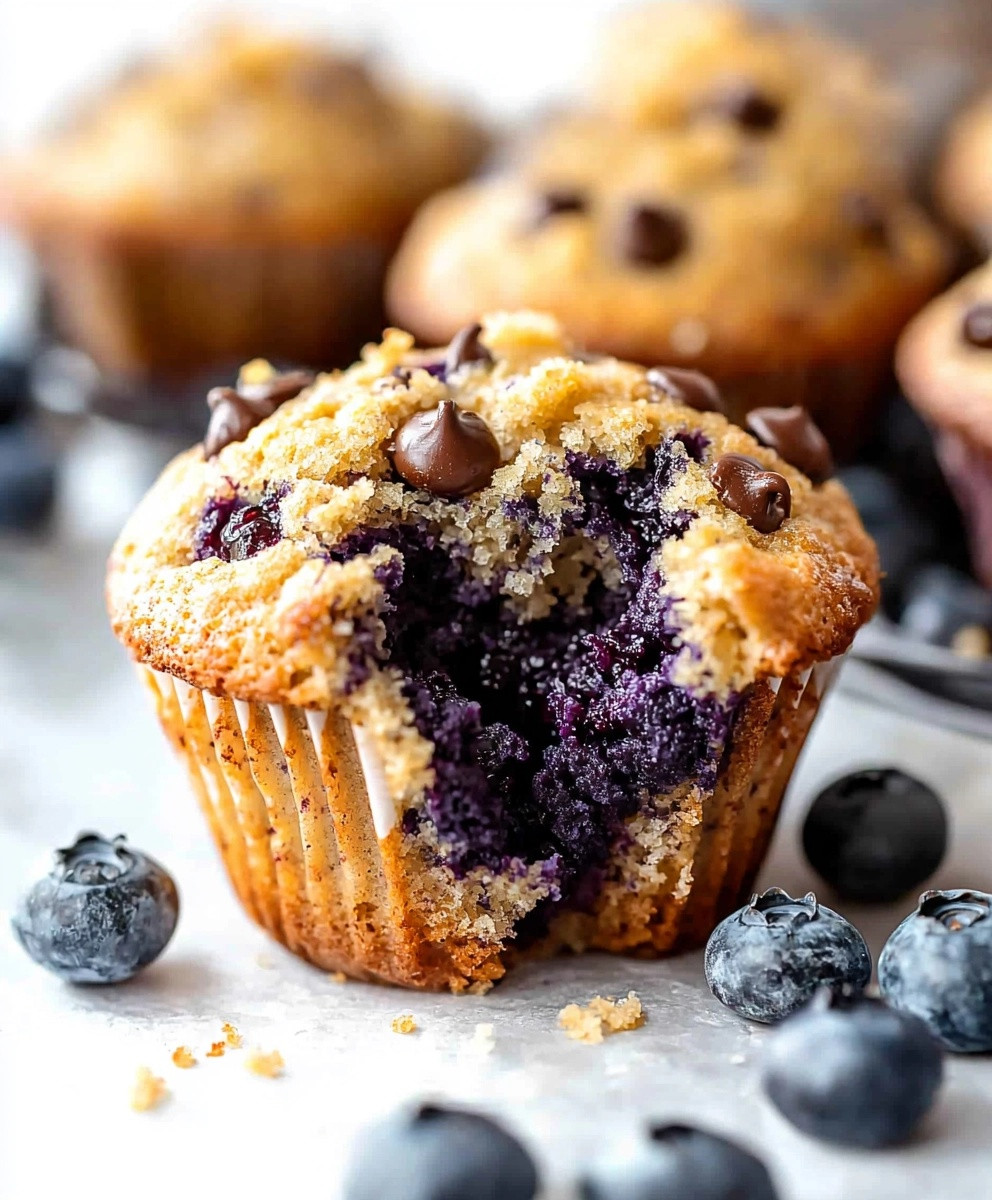 Jumbo Blueberry Chocolate Chip Muffins