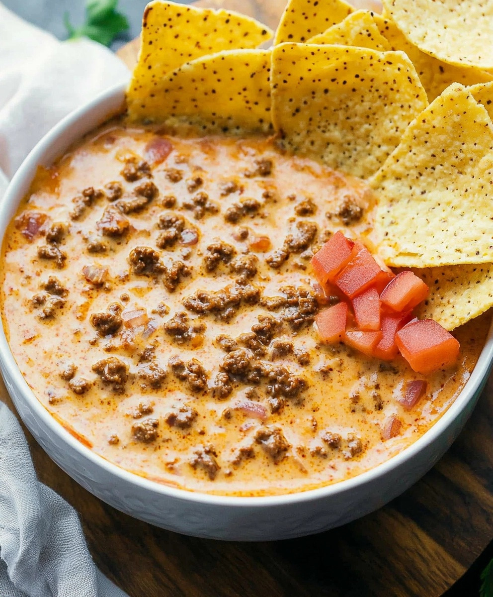 Cheesy Ground Beef Dip