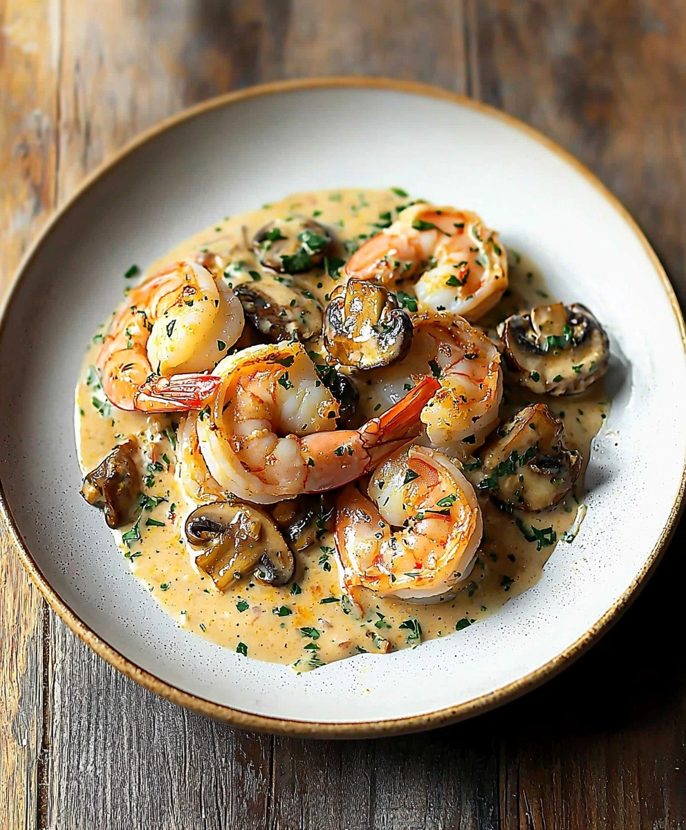 Creamy Mushroom Shrimp Dish