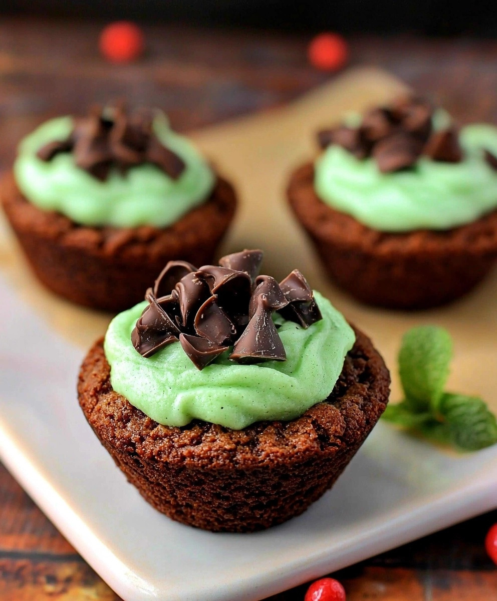 Mint Chocolate Cookie Cups