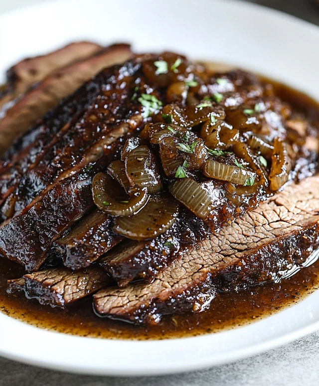 Slow Cooker Brisket Balsamic Gravy
