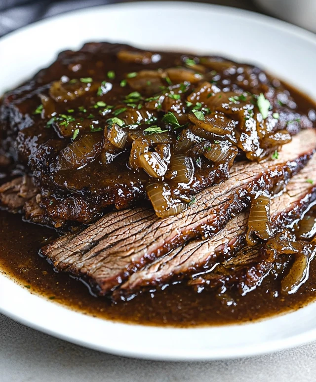 Slow Cooker Brisket Balsamic Gravy