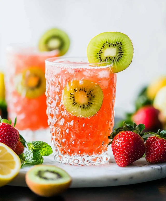 Strawberry Kiwi Lemonade Drink