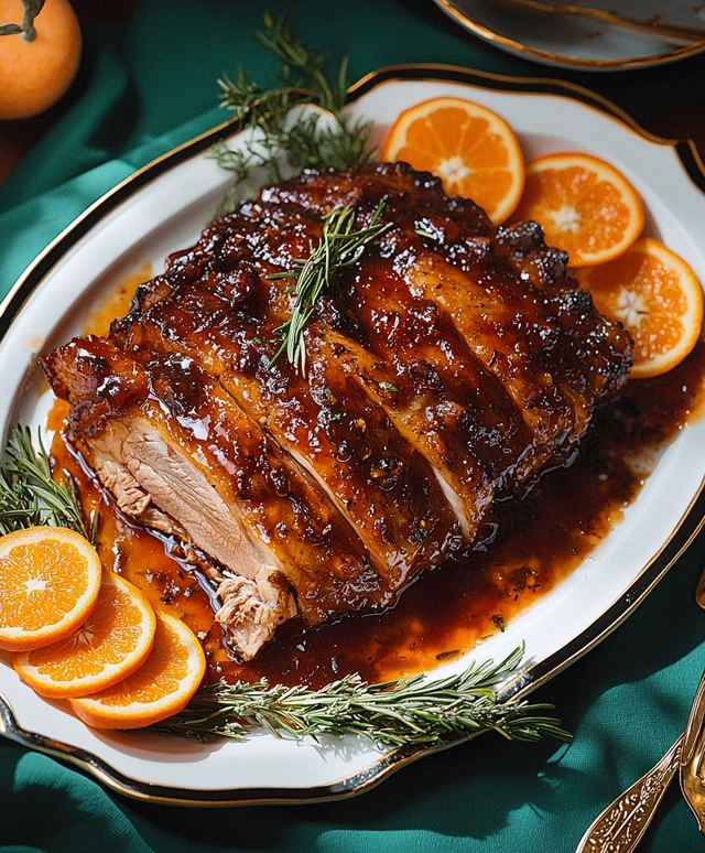 Orange Glazed Roast Pork