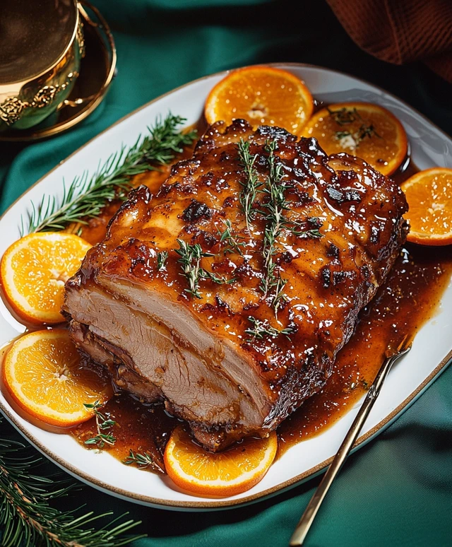 Orange Glazed Roast Pork