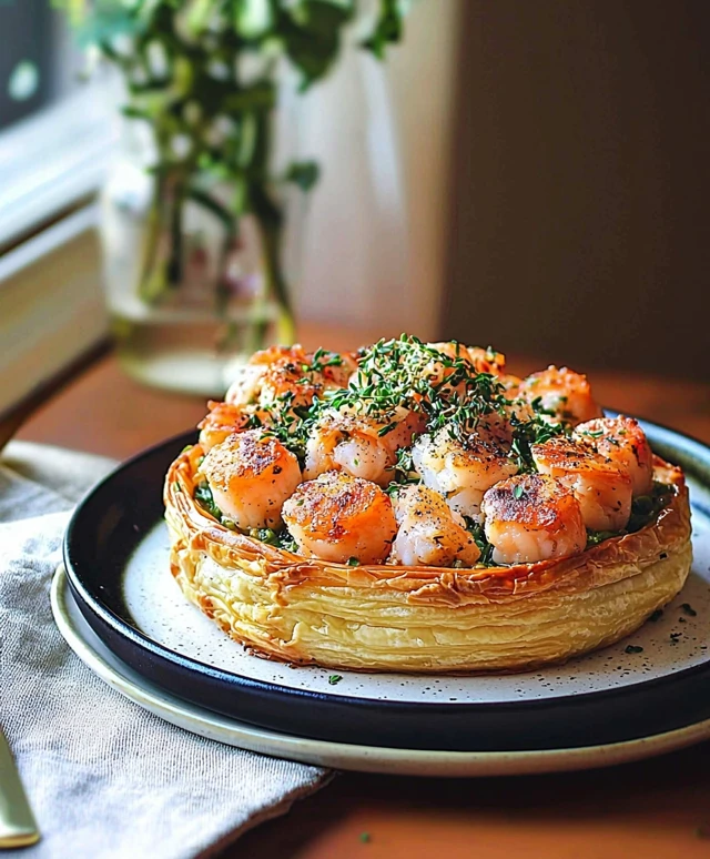 Giant seafood vol-au-vent