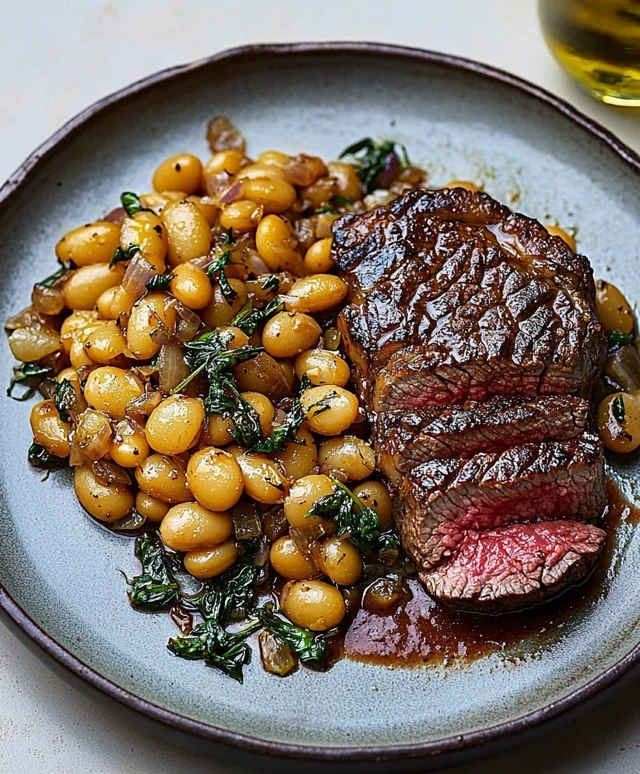 Steak and Beans Dish