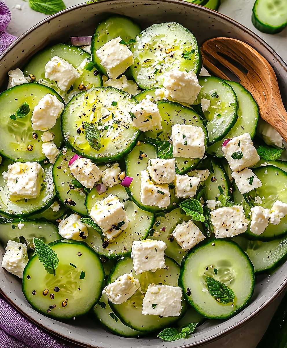 Cucumber feta salad
