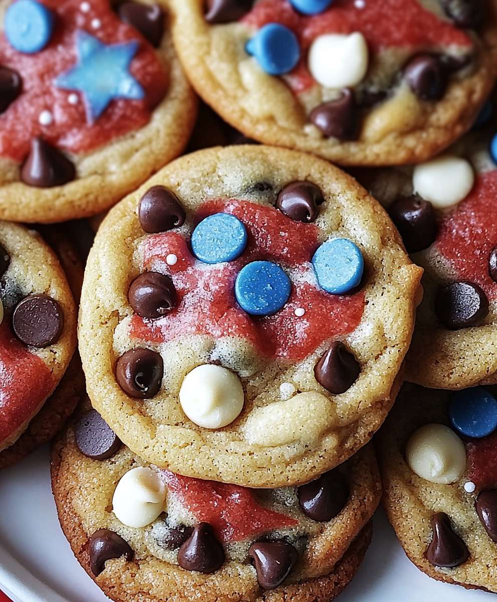 Patriotic Chocolate Chip Cookies