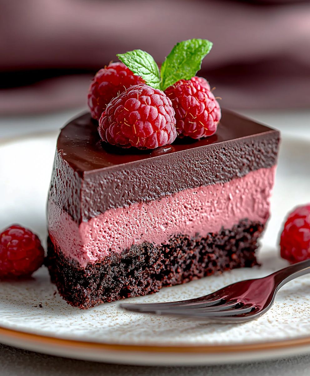 Chocolate Raspberry Mousse Cake