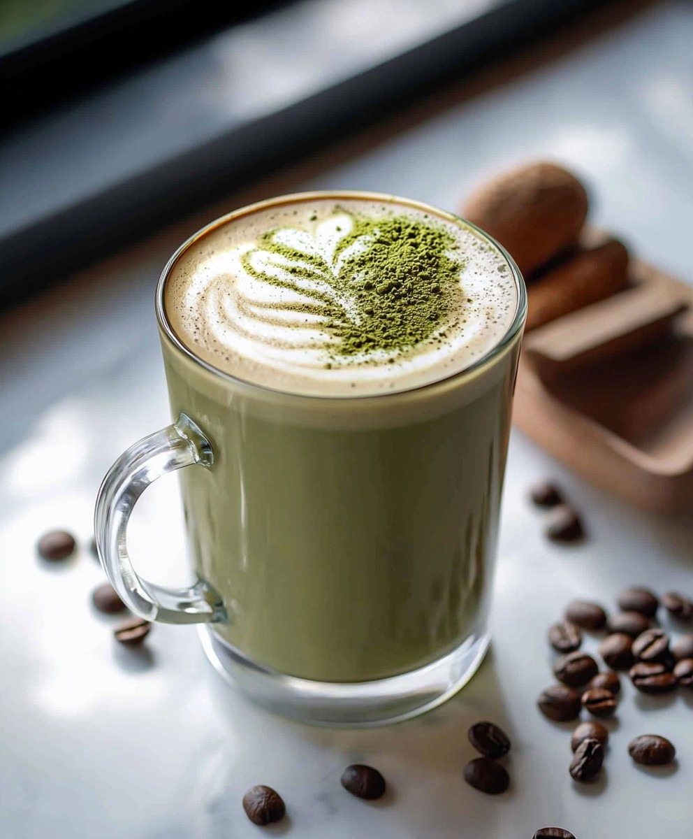 Matcha protein coffee latte