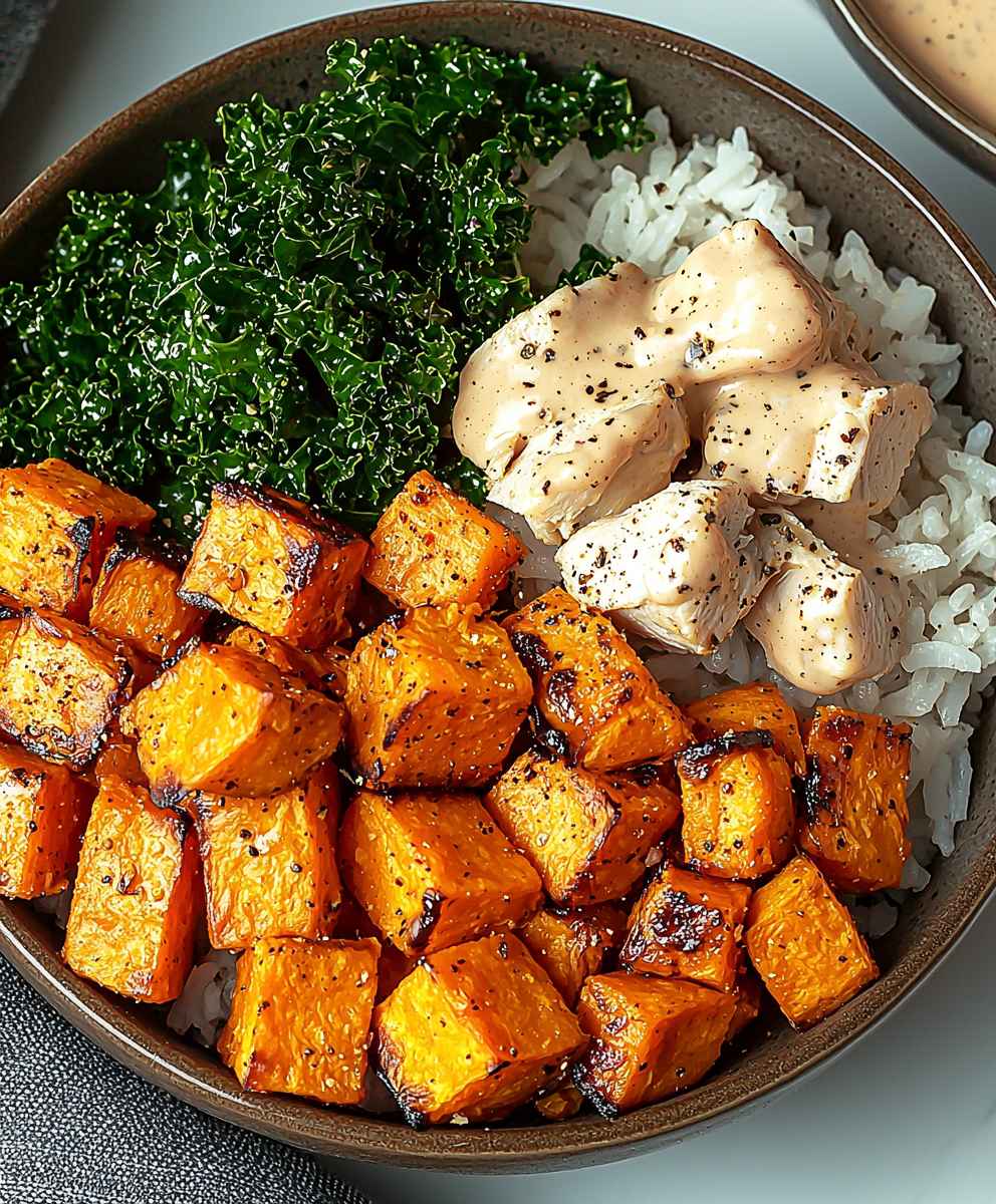 Chicken sweet potato bowls