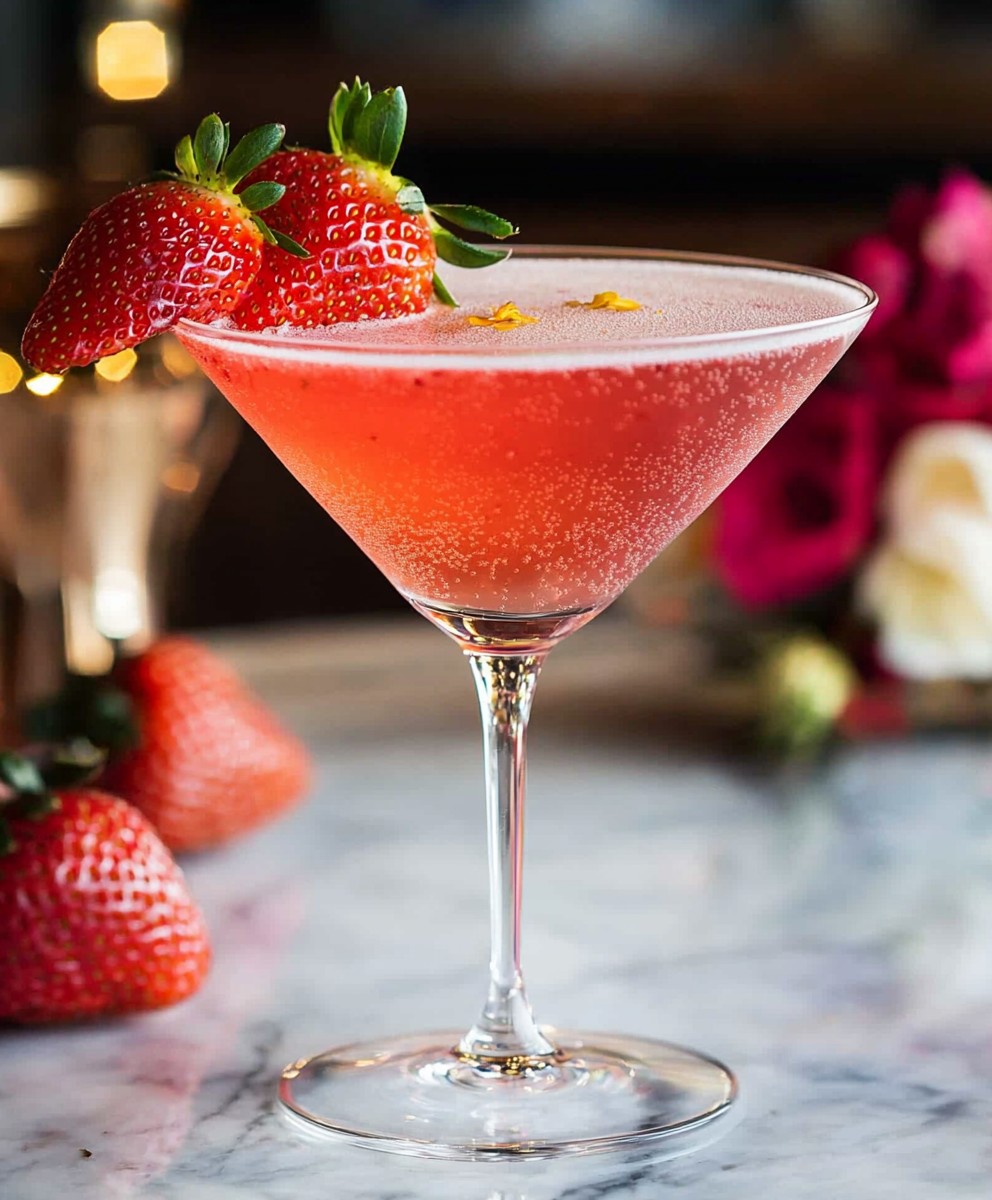 Strawberry Elderflower Martini