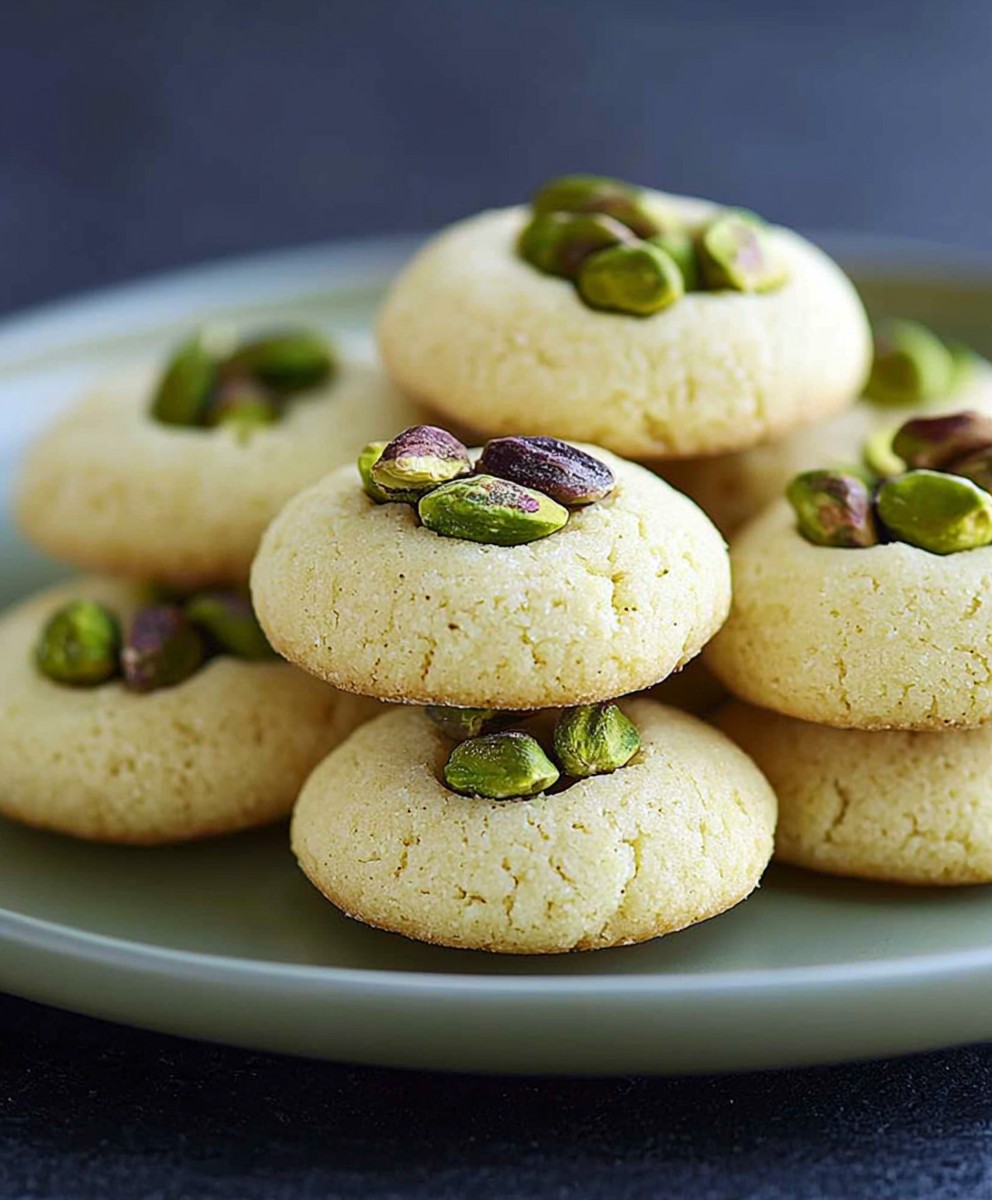 Pistachio Shortbread Cookies