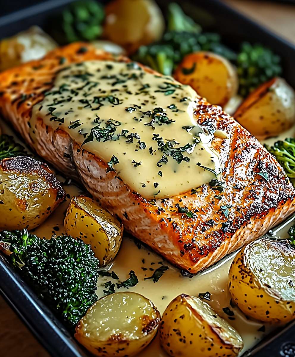 Lemon Butter Salmon Potatoes