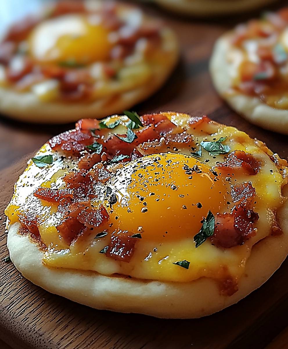 English muffin breakfast pizza