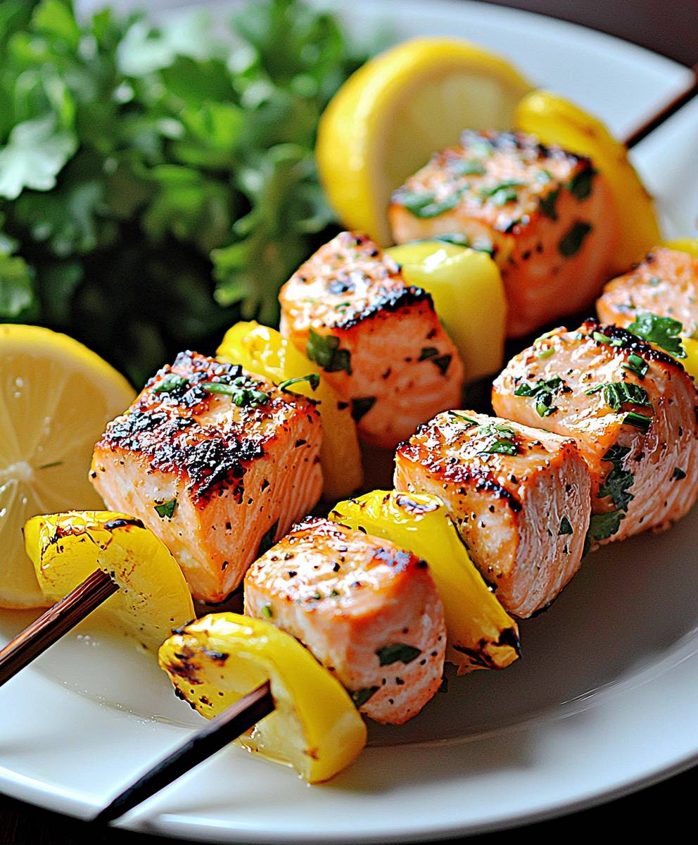 Salmon Kabobs Grill Oven