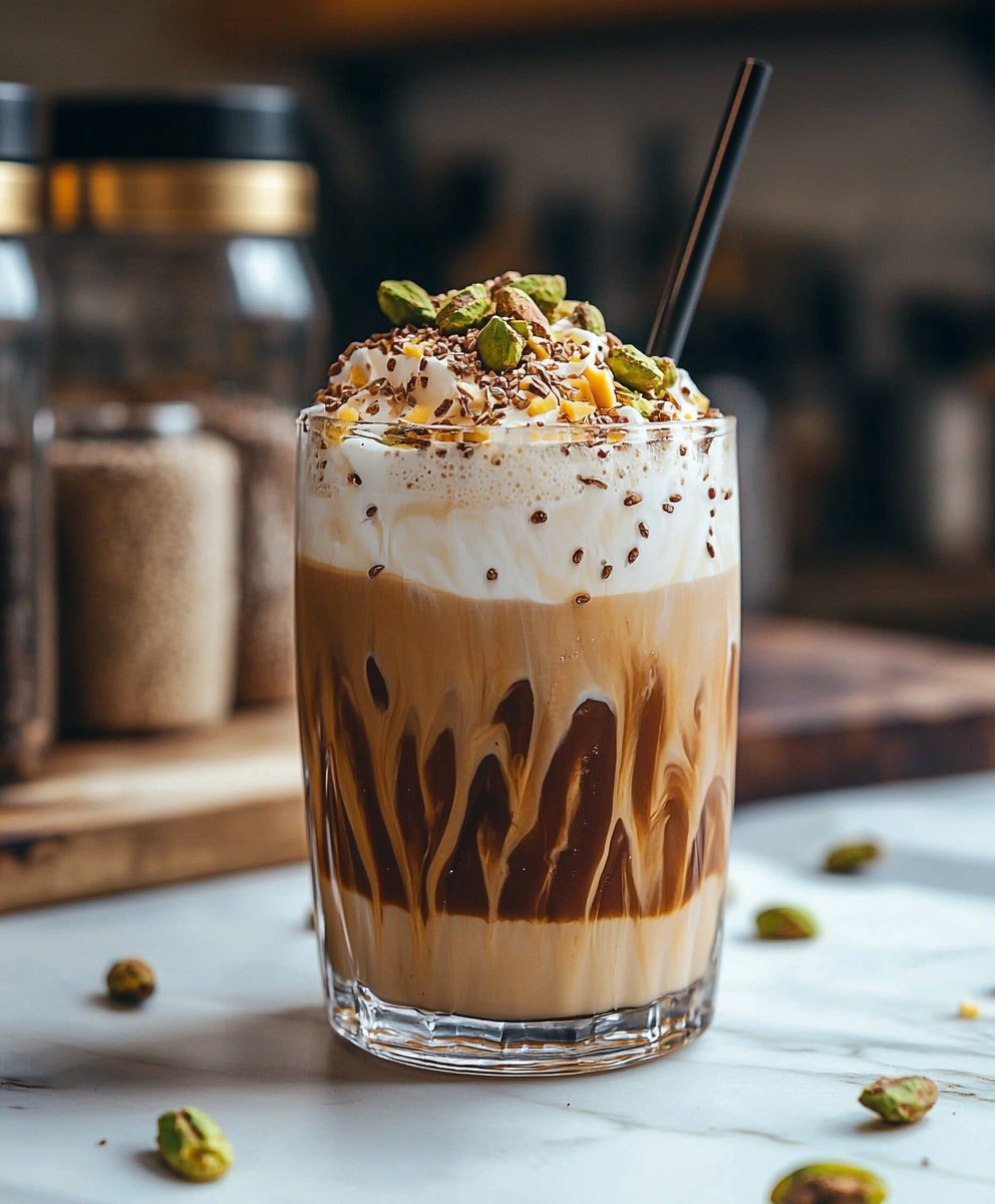 Keto Pistachio Iced Coffee