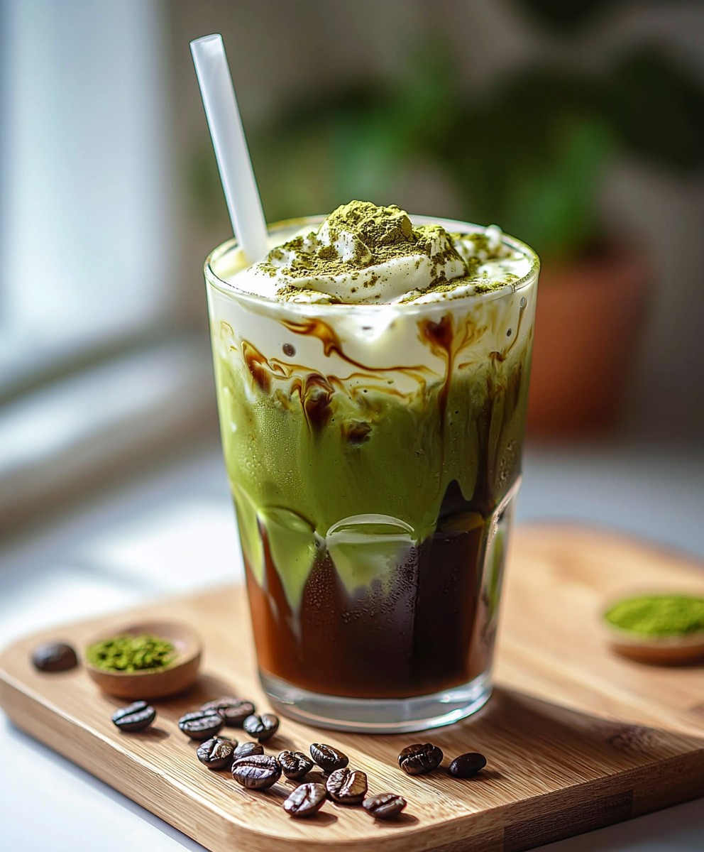 Keto matcha iced coffee