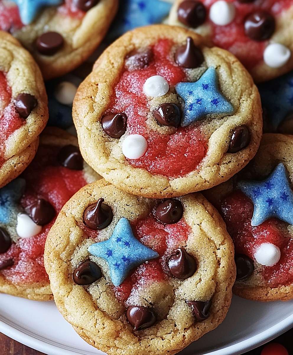 Patriotic Chocolate Chip Cookies