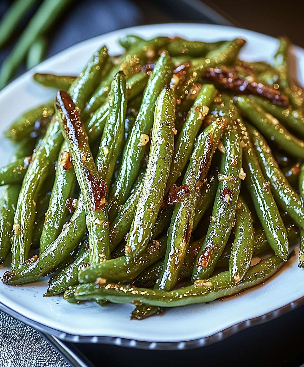 Air Fryer Garlic Green Beans