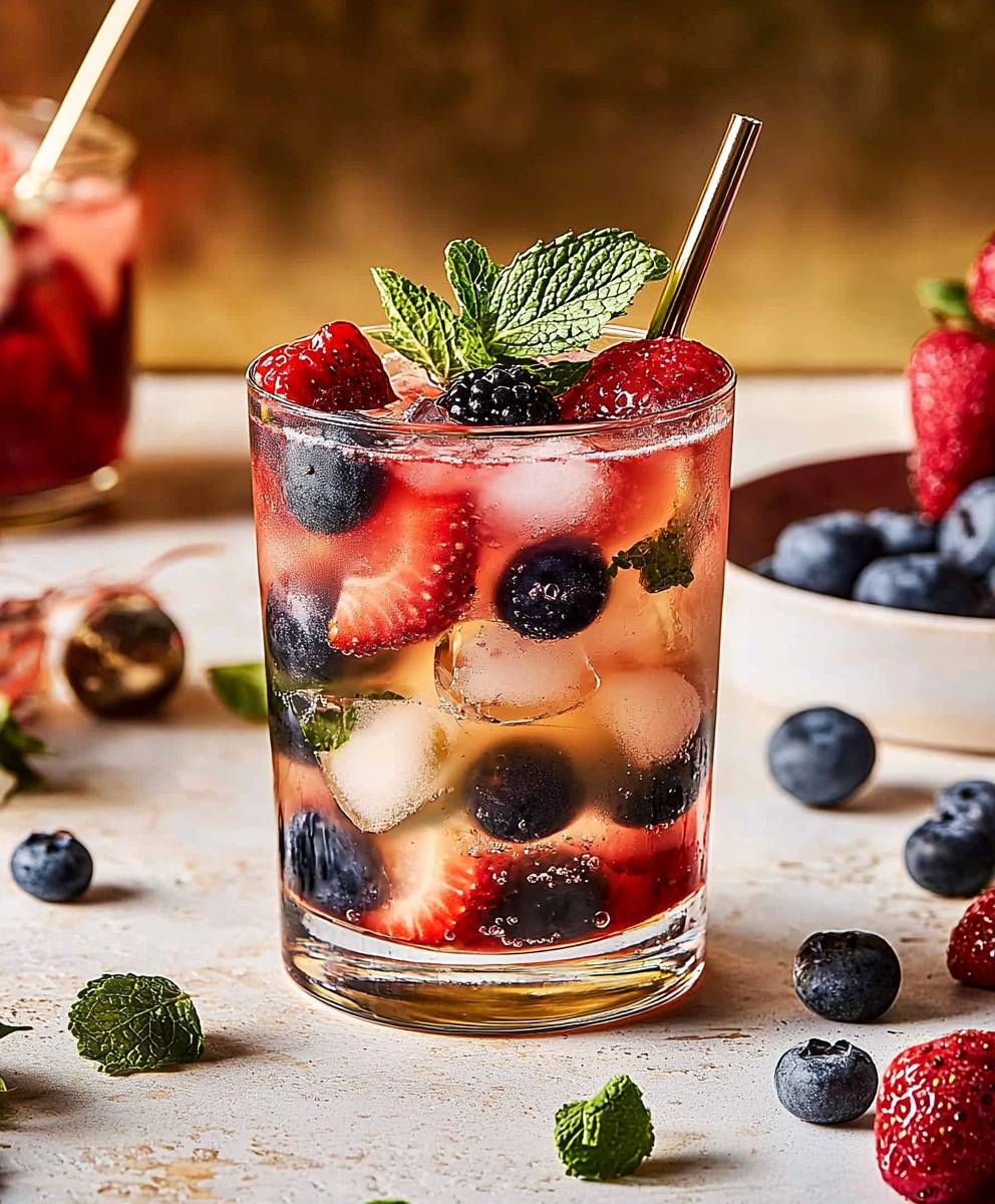 Gut Healthy Berry Mocktail