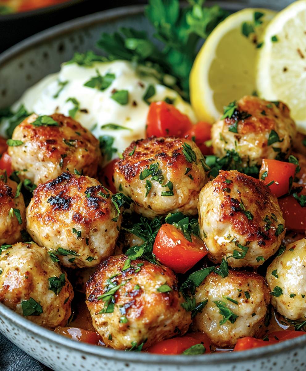 Mediterranean chicken meatballs