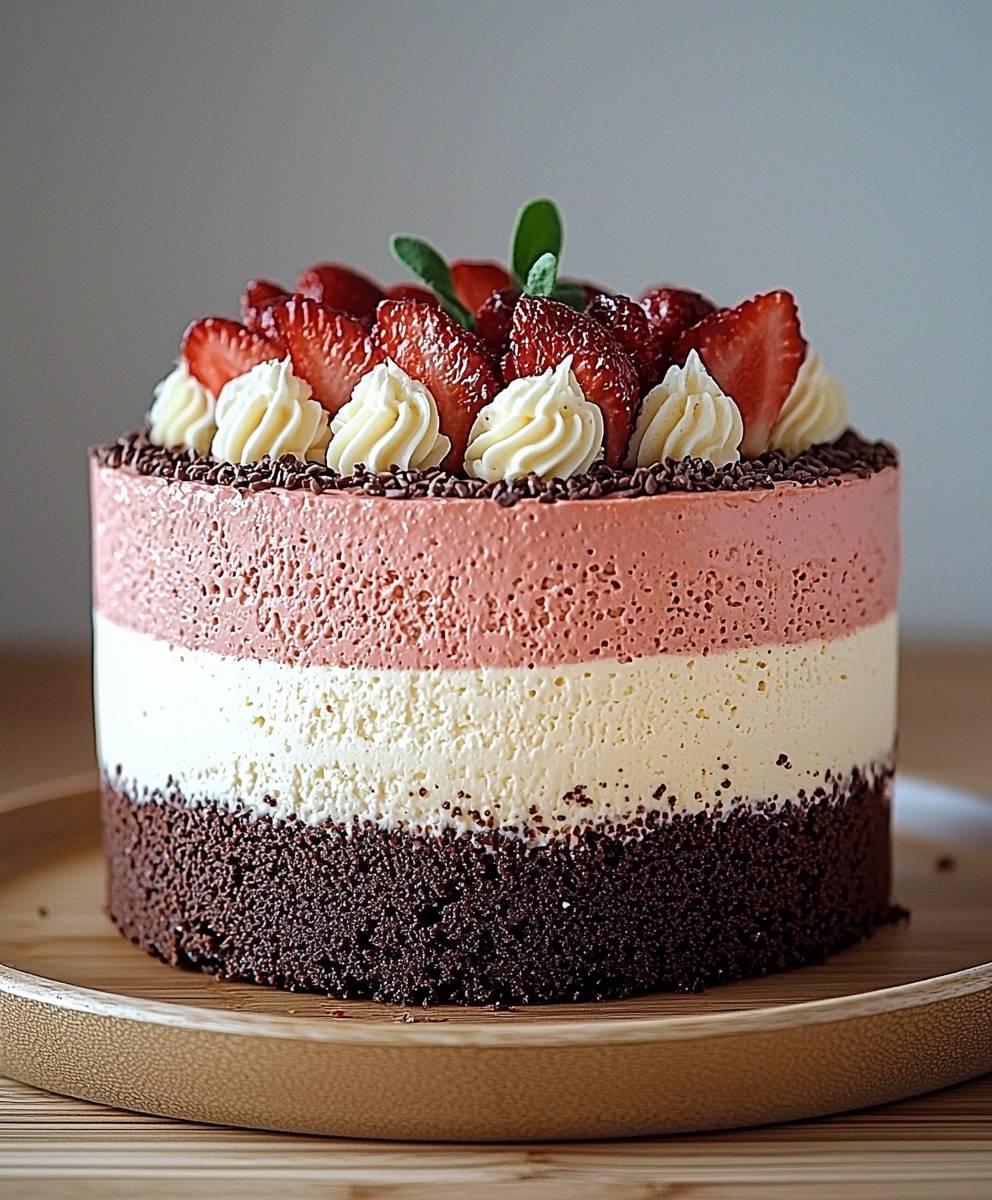 Neapolitan layer cake