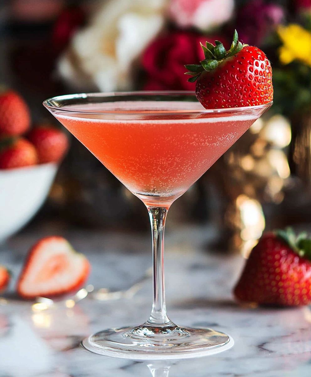 Strawberry Elderflower Martini