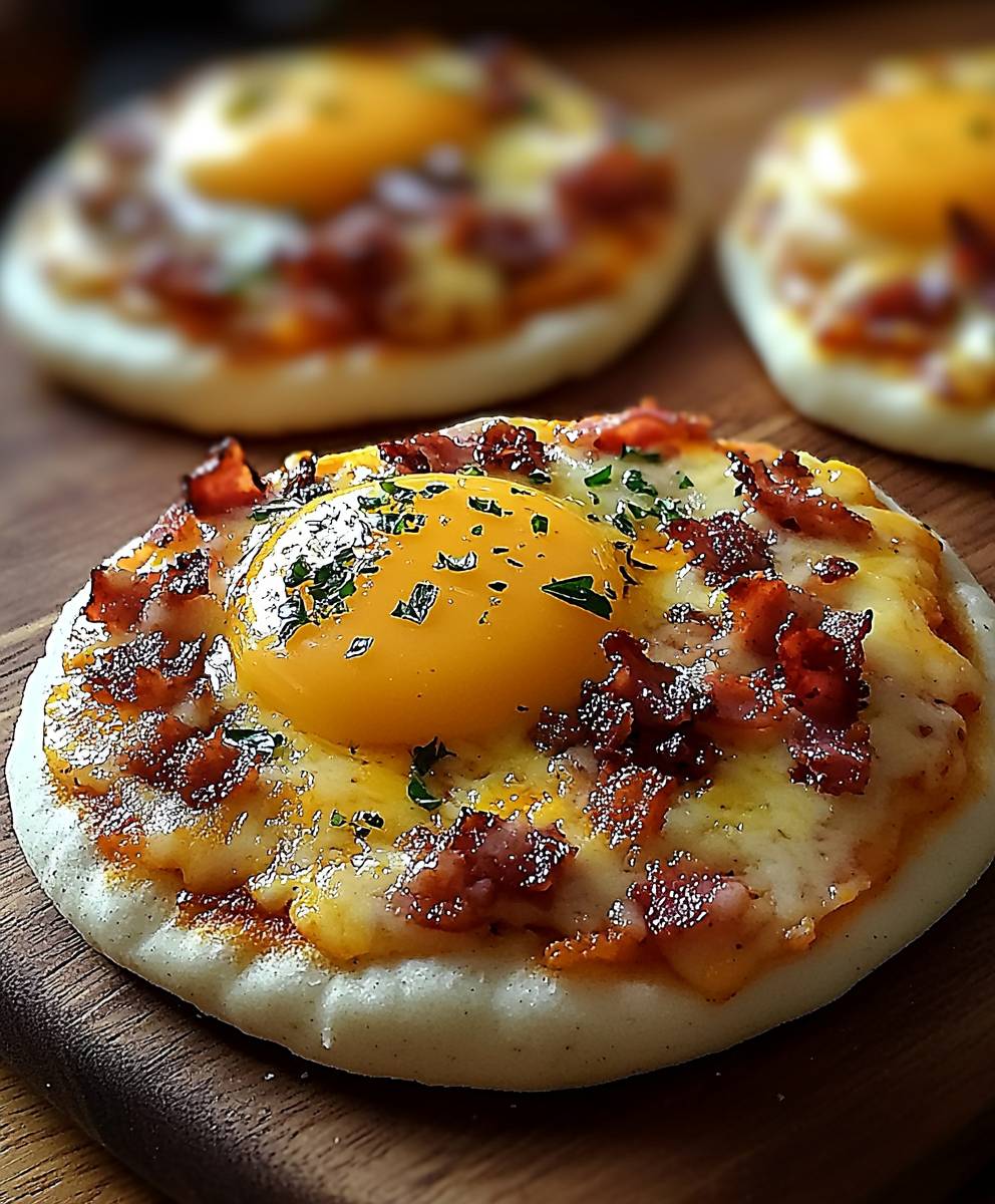 English muffin breakfast pizza