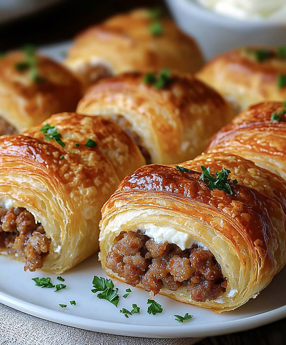 Sausage cream cheese crescents