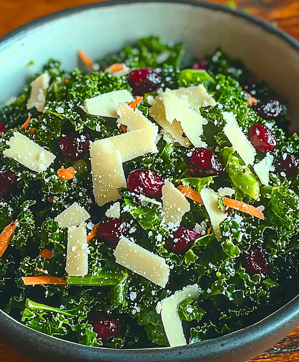 Broccoli kale cranberry salad