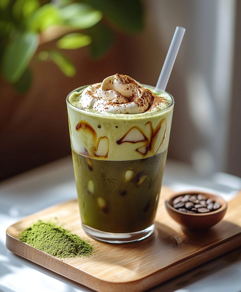 Keto matcha iced coffee