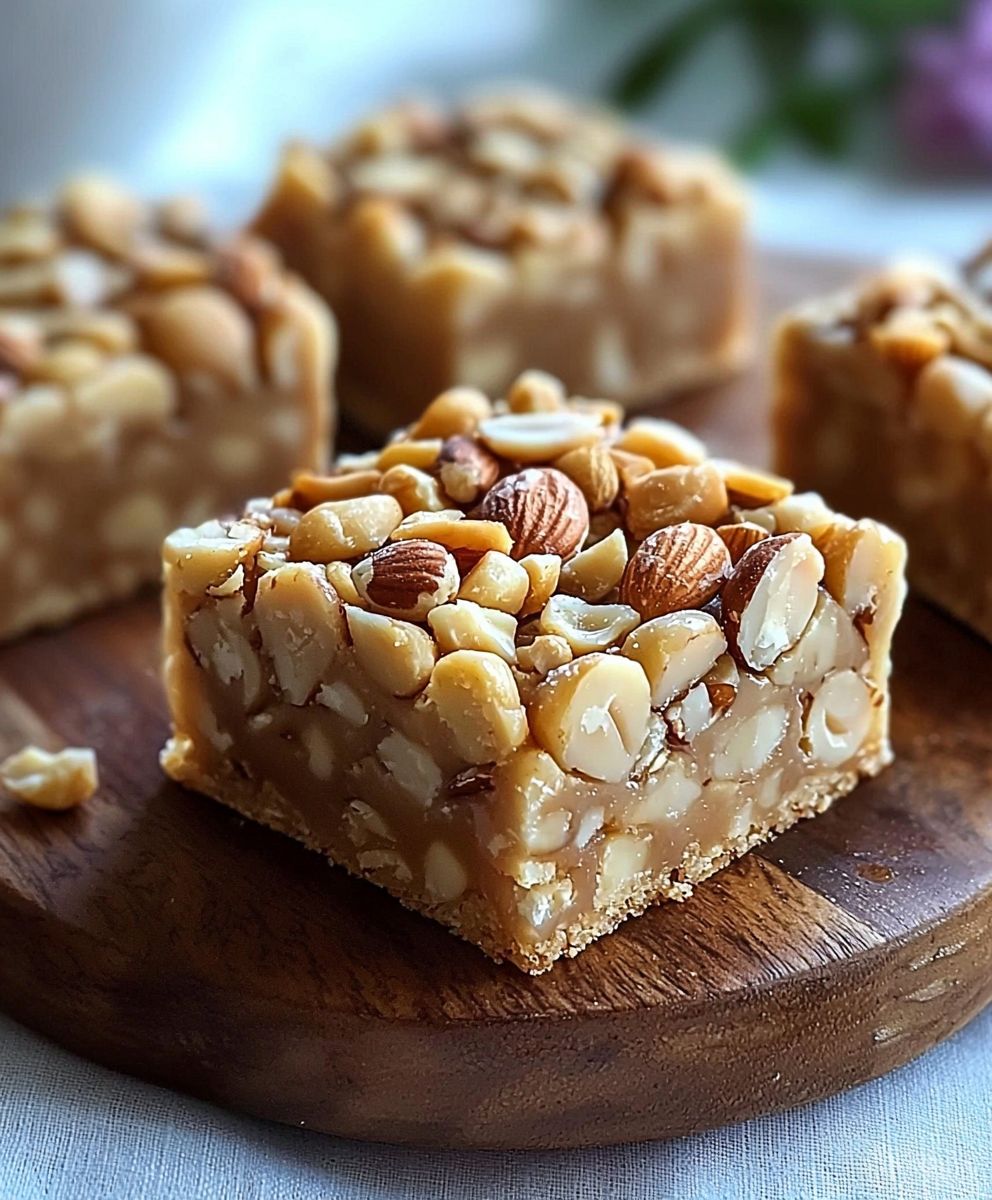 No-Bake Payday Nut Squares