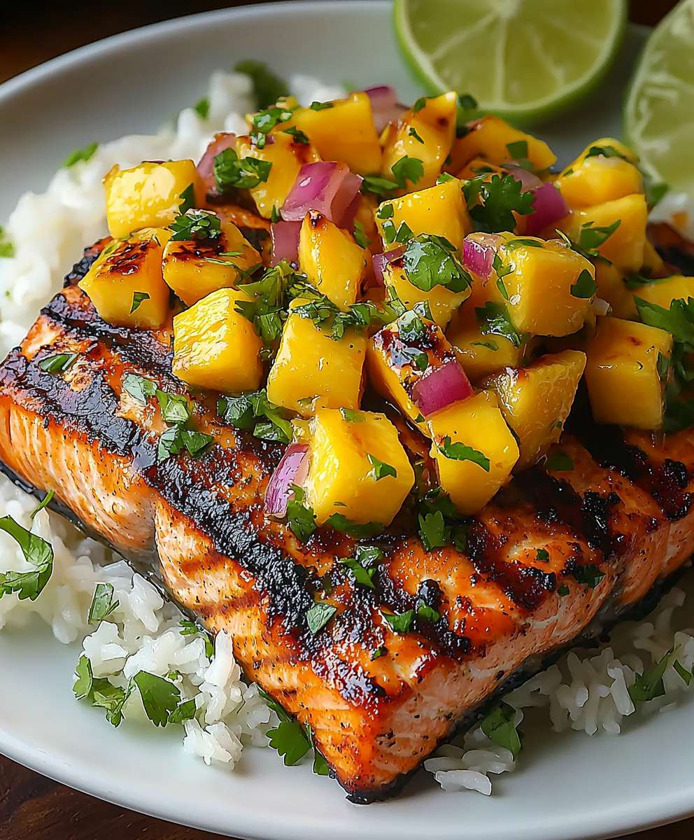 Grilled Salmon with Mango Salsa