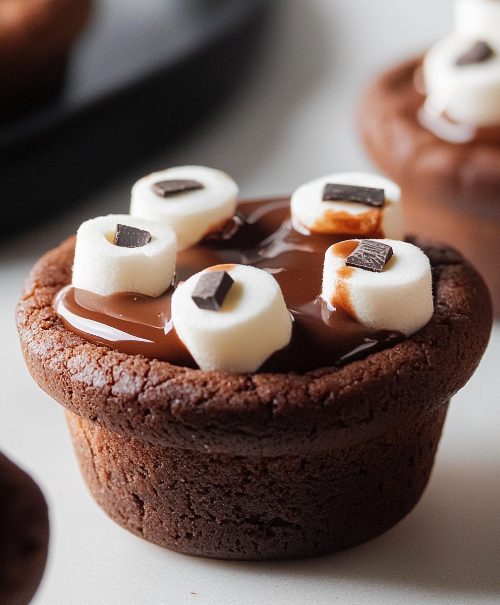Hot Cocoa Cookie Cups