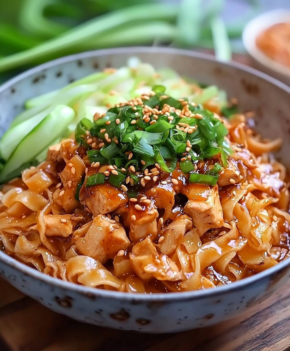 Shredded Braised Chicken Noodles