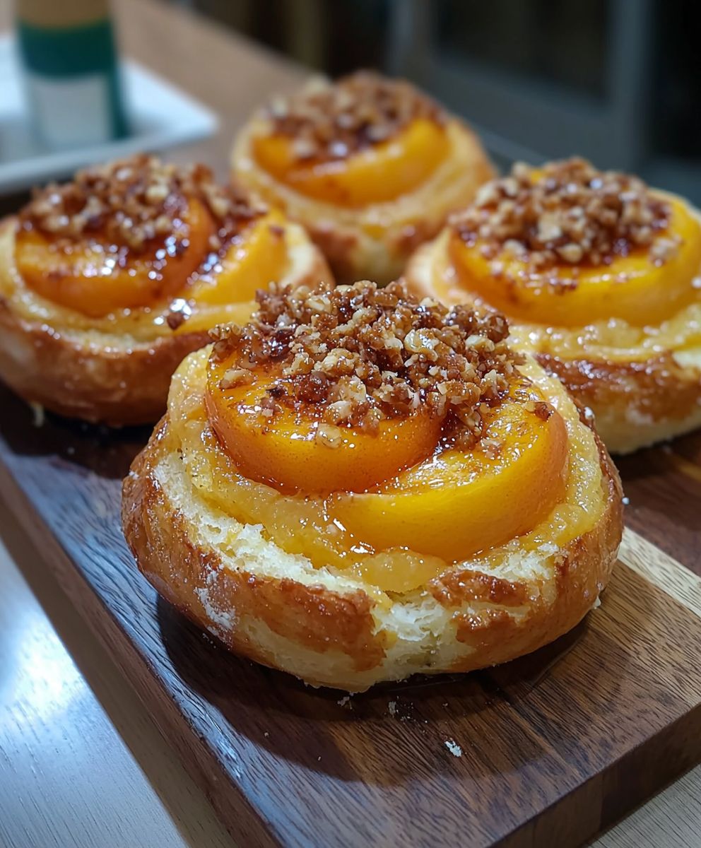 Peach brioche