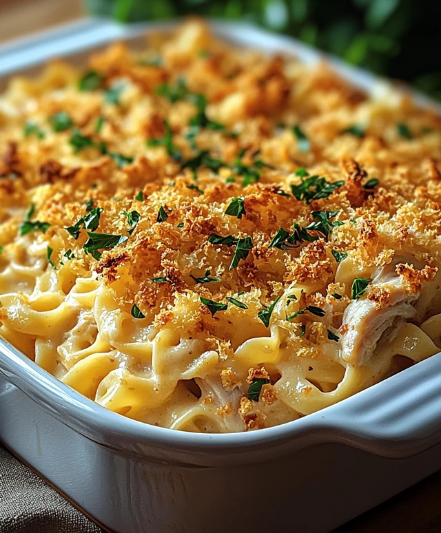 Cheesy Chicken Noodle Casserole