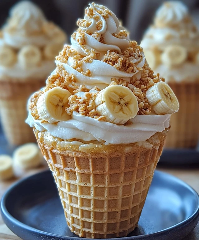Banana Pudding Cheesecake Cones