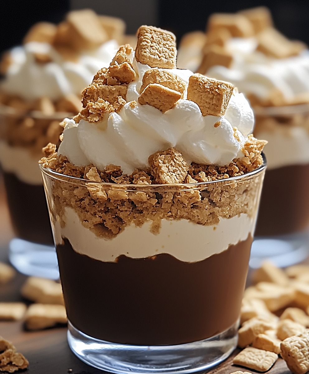 Smores cheesecake pudding
